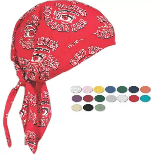 Printed do-rag head wear.