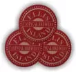 Red Etched Wooden Nickel,