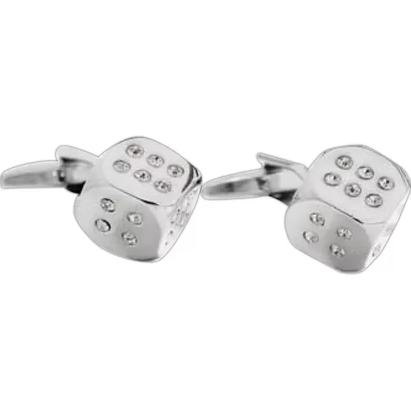 Dice shaped cufflinks with