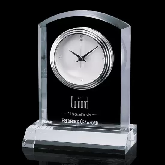 Optical crystal thick clock