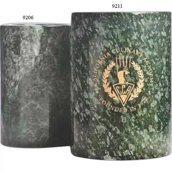 Green marble champagne cooler.