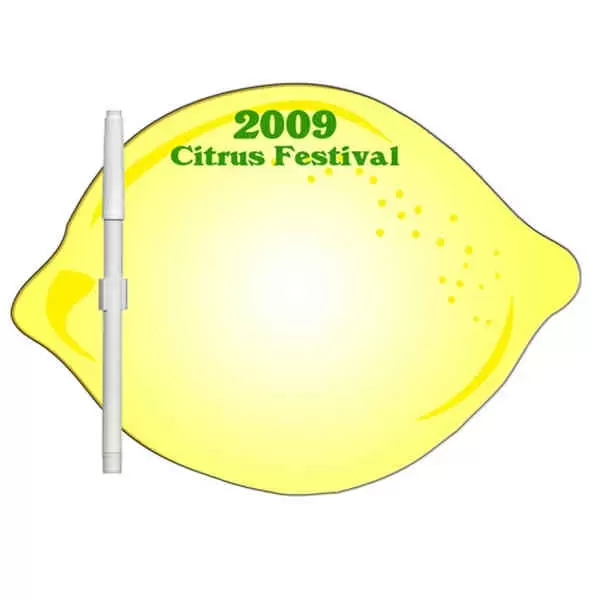 Lemon/lime shaped dry erase