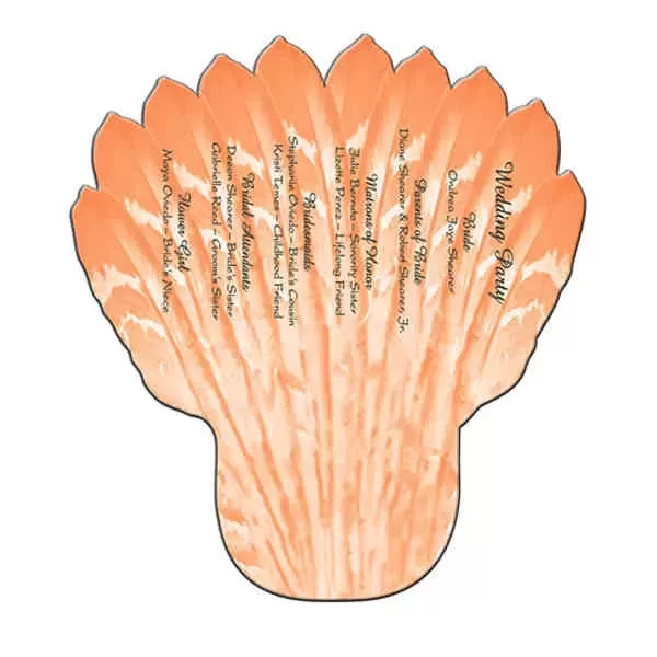 Feather shaped hand fan