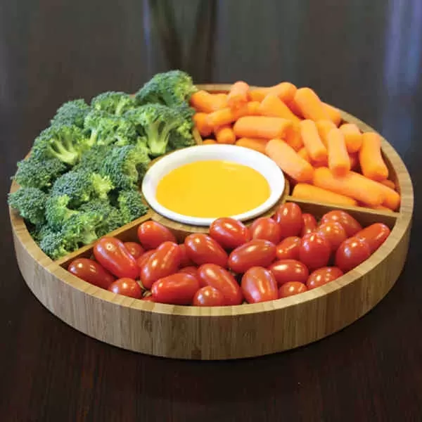 Gourmet bamboo 2-piece serving