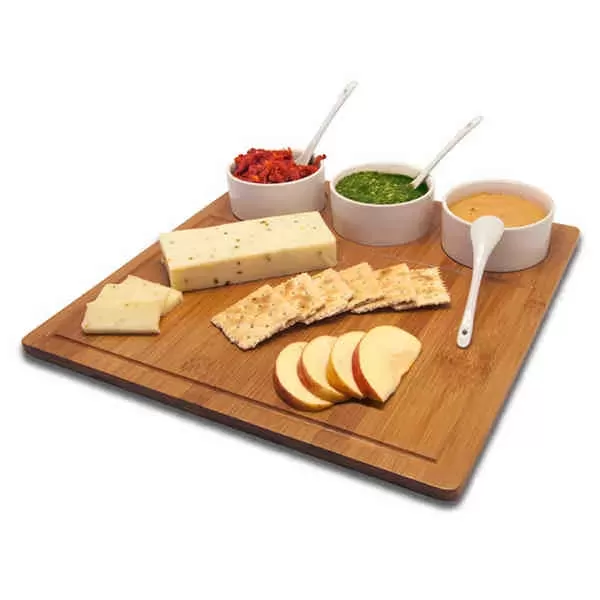 Trio bamboo serving tray.